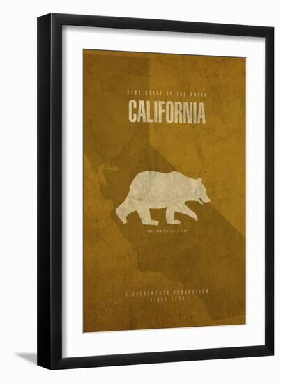 California Poster-David Bowman-Framed Giclee Print