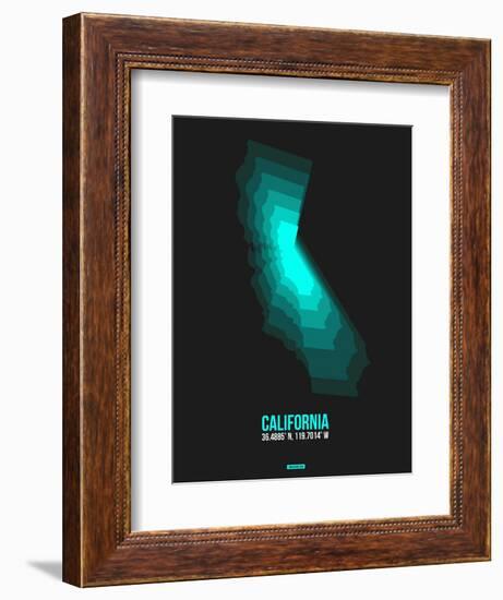 California Radiant Map 3-NaxArt-Framed Art Print