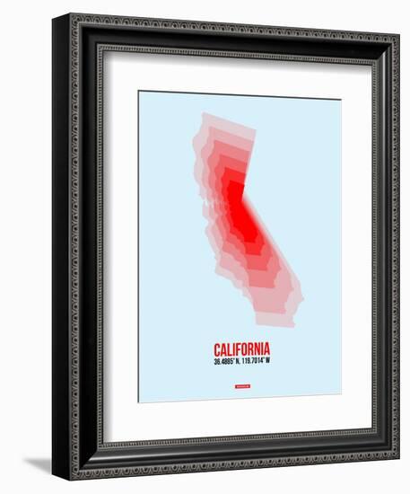 California Radiant Map 4-NaxArt-Framed Art Print