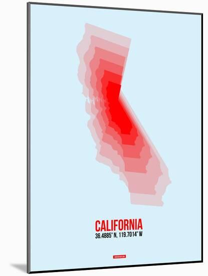 California Radiant Map 4-NaxArt-Mounted Art Print