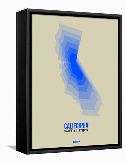 California Radiant Map 5-NaxArt-Framed Stretched Canvas