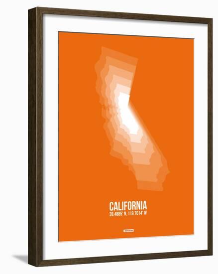 California Radiant Map 7-NaxArt-Framed Art Print