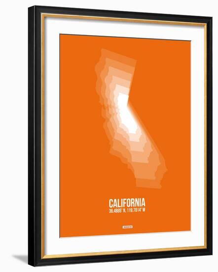 California Radiant Map 7-NaxArt-Framed Art Print