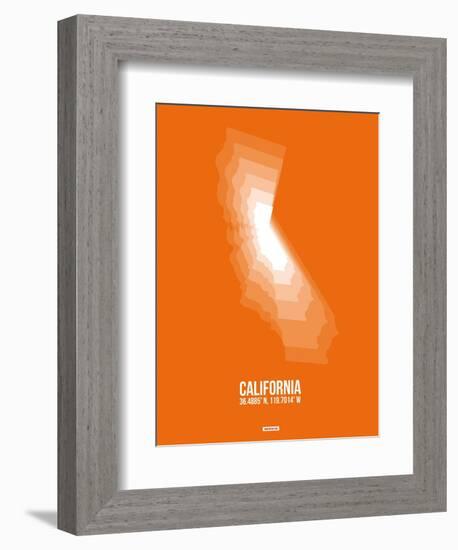 California Radiant Map 7-NaxArt-Framed Art Print