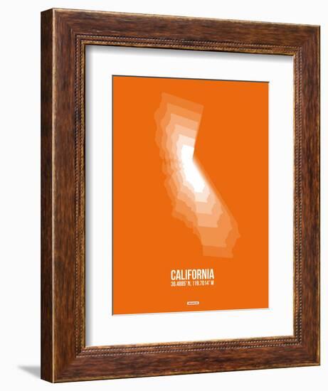 California Radiant Map 7-NaxArt-Framed Art Print