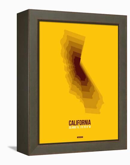 California Radiant Map 8-NaxArt-Framed Stretched Canvas