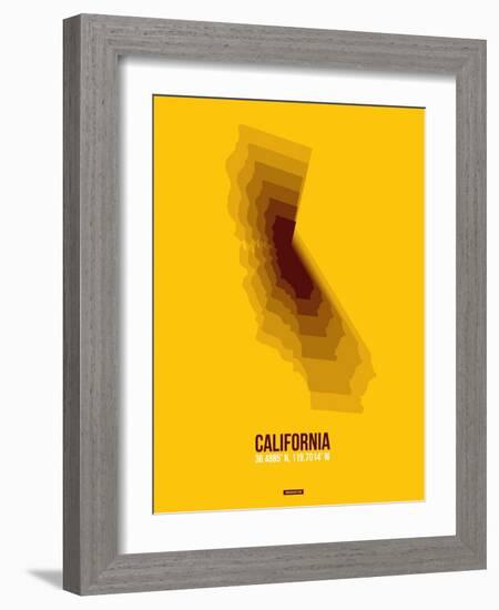 California Radiant Map 8-NaxArt-Framed Art Print