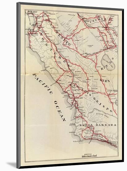 California: San Benito, Fresno, Monterey, San Luis Obispo, Kings, Kern, and Santa Barbara, c.1896-George W^ Blum-Mounted Art Print