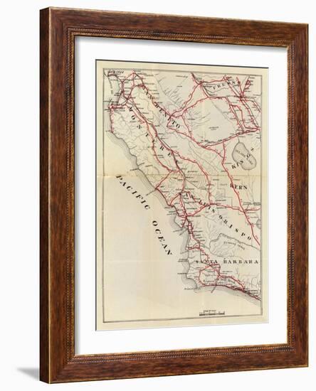 California: San Benito, Fresno, Monterey, San Luis Obispo, Kings, Kern, and Santa Barbara, c.1896-George W^ Blum-Framed Art Print