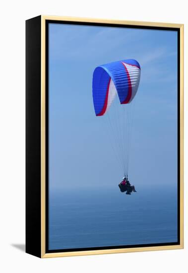 California, San Diego. Hang Glider Flying at Torrey Pines Gliderport-Steve Ross-Framed Premier Image Canvas