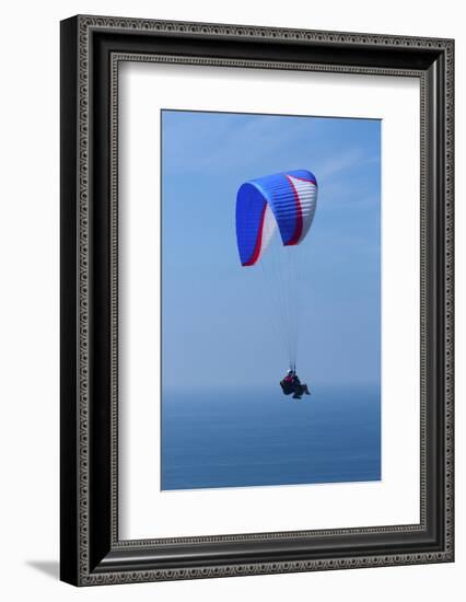 California, San Diego. Hang Glider Flying at Torrey Pines Gliderport-Steve Ross-Framed Photographic Print