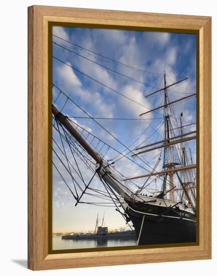 California, San Diego, San Diego Maritime Museum, Star of India and Russian Submarine, USA-Walter Bibikow-Framed Premier Image Canvas