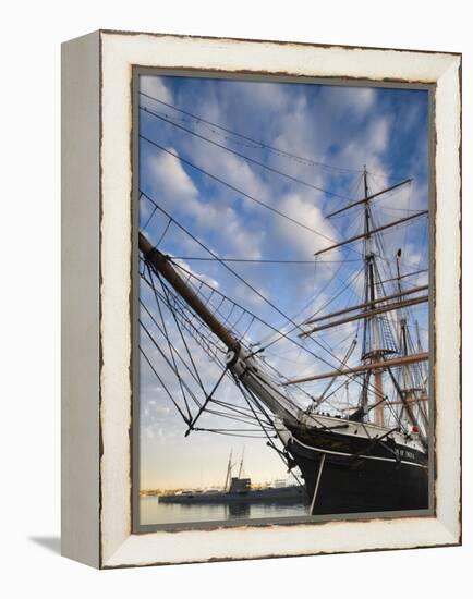 California, San Diego, San Diego Maritime Museum, Star of India and Russian Submarine, USA-Walter Bibikow-Framed Premier Image Canvas