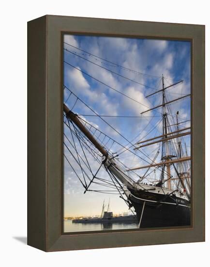 California, San Diego, San Diego Maritime Museum, Star of India and Russian Submarine, USA-Walter Bibikow-Framed Premier Image Canvas