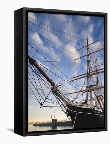 California, San Diego, San Diego Maritime Museum, Star of India and Russian Submarine, USA-Walter Bibikow-Framed Premier Image Canvas