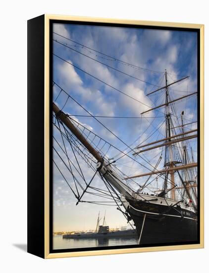 California, San Diego, San Diego Maritime Museum, Star of India and Russian Submarine, USA-Walter Bibikow-Framed Premier Image Canvas