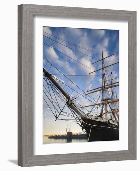 California, San Diego, San Diego Maritime Museum, Star of India and Russian Submarine, USA-Walter Bibikow-Framed Photographic Print