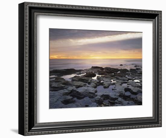 California, San Diego, Sunset Cliffs, Sunset over Tide Pools-Christopher Talbot Frank-Framed Photographic Print