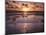 California, San Diego, Sunset Cliffs, Sunset Reflecting on a Beach-Christopher Talbot Frank-Mounted Photographic Print