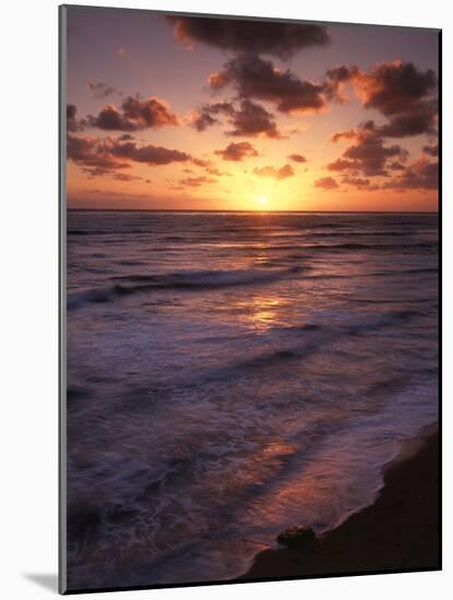 California, San Diego, Sunset Cliffs, Waves Crashing on a Beach-Christopher Talbot Frank-Mounted Photographic Print