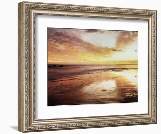 California, San Diego, Sunset over Tide Pools on the Pacific Ocean-Christopher Talbot Frank-Framed Photographic Print