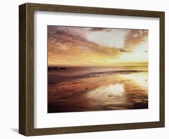 California, San Diego, Sunset over Tide Pools on the Pacific Ocean-Christopher Talbot Frank-Framed Photographic Print