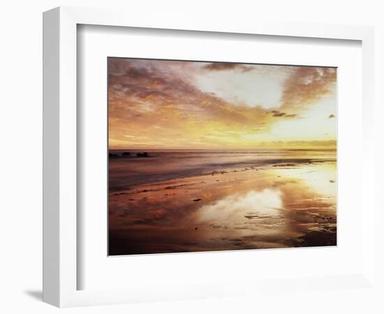 California, San Diego, Sunset over Tide Pools on the Pacific Ocean-Christopher Talbot Frank-Framed Photographic Print