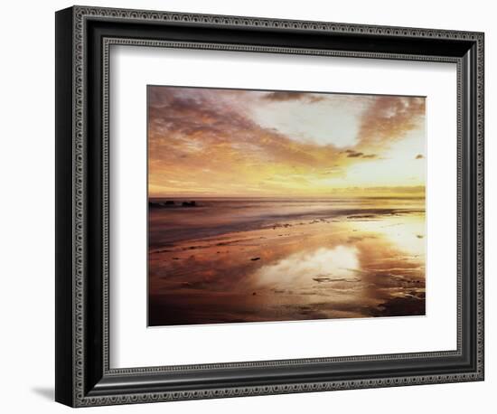 California, San Diego, Sunset over Tide Pools on the Pacific Ocean-Christopher Talbot Frank-Framed Photographic Print