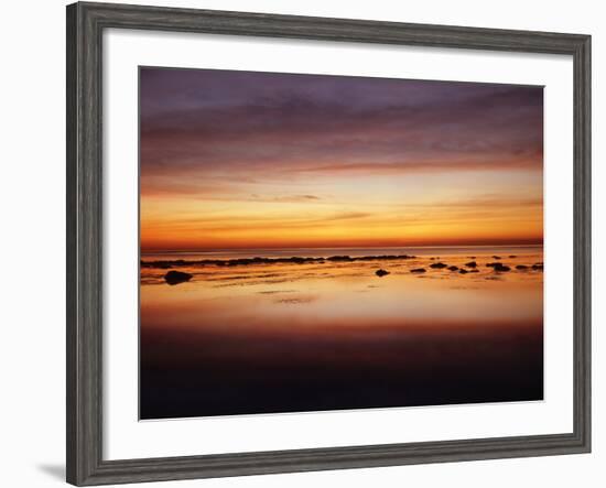 California, San Diego, Sunset over Tide Pools on the Pacific Ocean-Christopher Talbot Frank-Framed Photographic Print