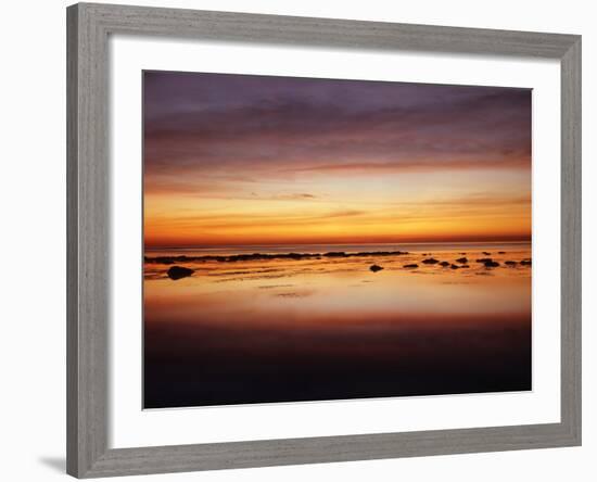 California, San Diego, Sunset over Tide Pools on the Pacific Ocean-Christopher Talbot Frank-Framed Photographic Print