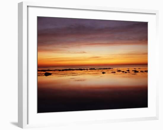 California, San Diego, Sunset over Tide Pools on the Pacific Ocean-Christopher Talbot Frank-Framed Photographic Print