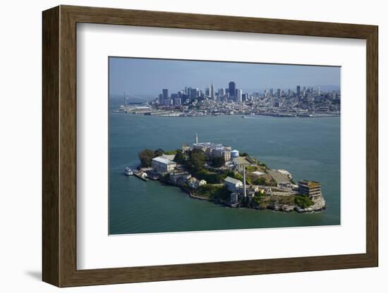 California, San Francisco, Alcatraz Island, San Francisco Bay, Aerial-David Wall-Framed Photographic Print