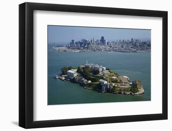 California, San Francisco, Alcatraz Island, San Francisco Bay, Aerial-David Wall-Framed Photographic Print