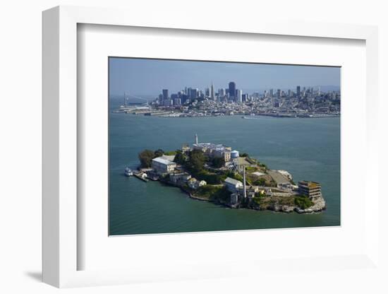 California, San Francisco, Alcatraz Island, San Francisco Bay, Aerial-David Wall-Framed Photographic Print