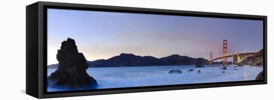 California, San Francisco, Baker's Beach and Golden Gate Bridge, USA-Michele Falzone-Framed Premier Image Canvas