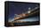 California, San Francisco. Composite of Star Trails Above Bay Bridge-Jaynes Gallery-Framed Premier Image Canvas