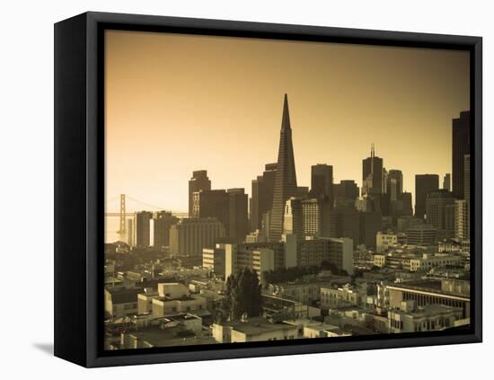 California, San Francisco, Downtown and Transamerica Building, USA-Alan Copson-Framed Premier Image Canvas