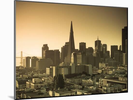 California, San Francisco, Downtown and Transamerica Building, USA-Alan Copson-Mounted Photographic Print