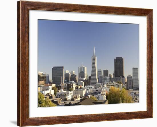 California, San Francisco, Downtown Skyline and Transamerican Pyramid, USA-Michele Falzone-Framed Photographic Print