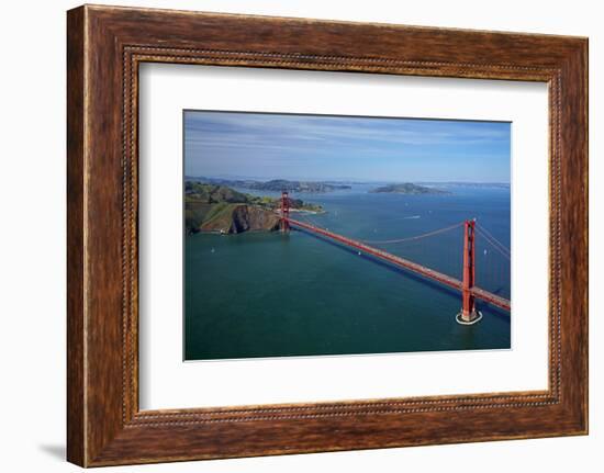 California, San Francisco, Golden Gate Bridge and San Francisco Bay-David Wall-Framed Photographic Print