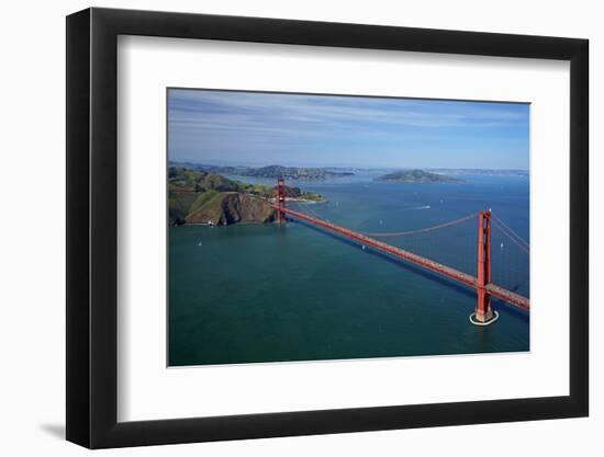 California, San Francisco, Golden Gate Bridge and San Francisco Bay-David Wall-Framed Photographic Print