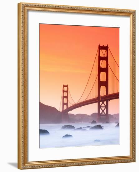 California, San Francisco, Golden Gate Bridge from Marshall Beach, USA-Alan Copson-Framed Photographic Print