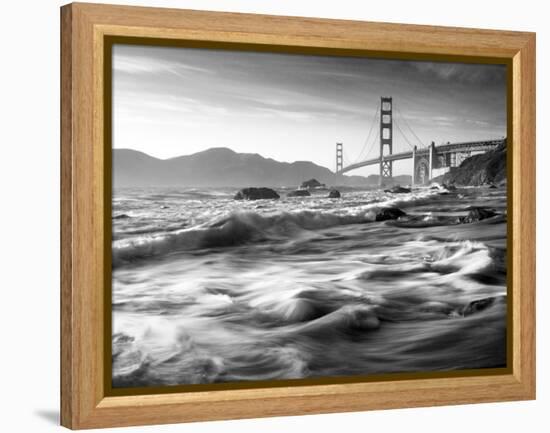 California, San Francisco, Golden Gate Bridge from Marshall Beach, USA-Alan Copson-Framed Premier Image Canvas