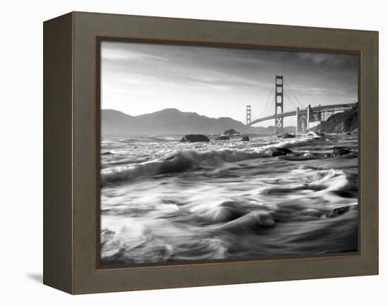 California, San Francisco, Golden Gate Bridge from Marshall Beach, USA-Alan Copson-Framed Premier Image Canvas