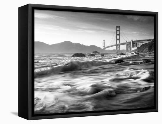 California, San Francisco, Golden Gate Bridge from Marshall Beach, USA-Alan Copson-Framed Premier Image Canvas