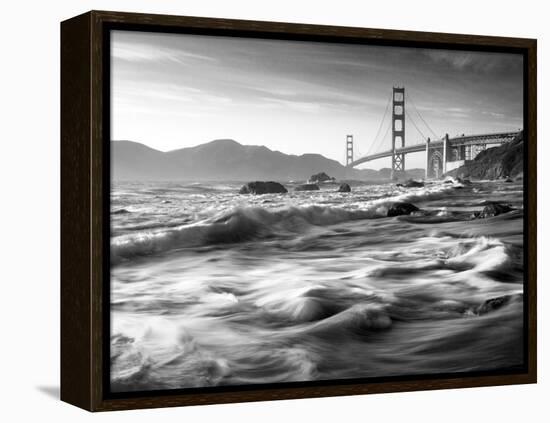 California, San Francisco, Golden Gate Bridge from Marshall Beach, USA-Alan Copson-Framed Premier Image Canvas