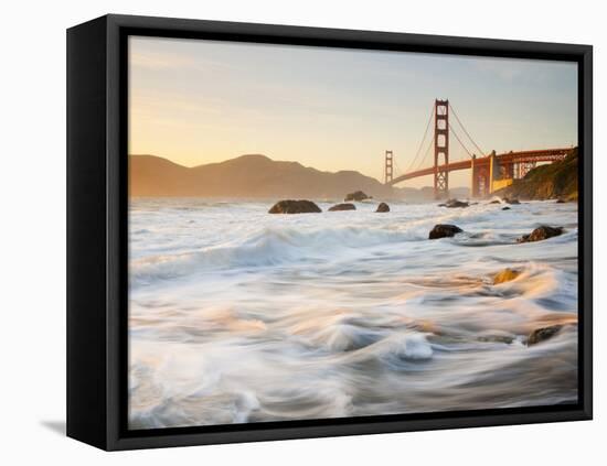 California, San Francisco, Golden Gate Bridge from Marshall Beach, USA-Alan Copson-Framed Premier Image Canvas