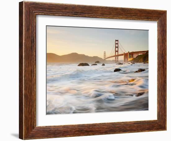 California, San Francisco, Golden Gate Bridge from Marshall Beach, USA-Alan Copson-Framed Photographic Print