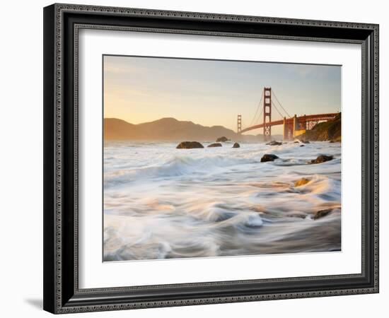 California, San Francisco, Golden Gate Bridge from Marshall Beach, USA-Alan Copson-Framed Photographic Print