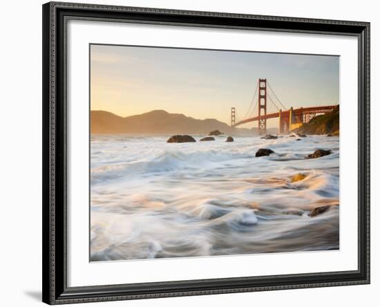 California, San Francisco, Golden Gate Bridge from Marshall Beach, USA-Alan Copson-Framed Photographic Print